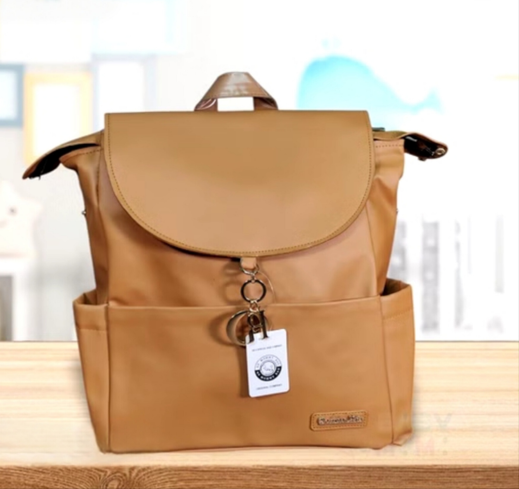 کوله چرمی وسایل کودک و مادر طرح دیور مامی بگ mommy bag