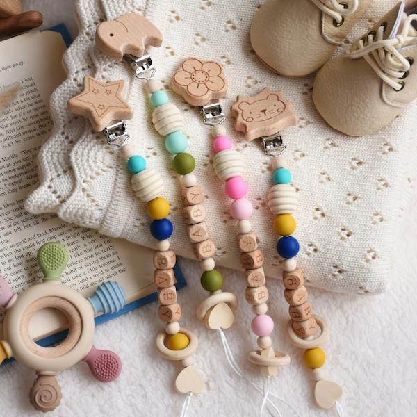 بند پستانک چوبی طرح حیوانات only 2