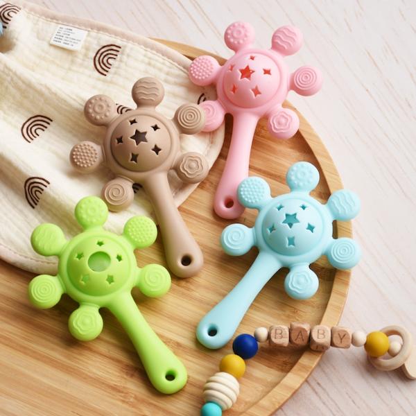 جغجغه و دندانگیر سیلیکونی baby teether