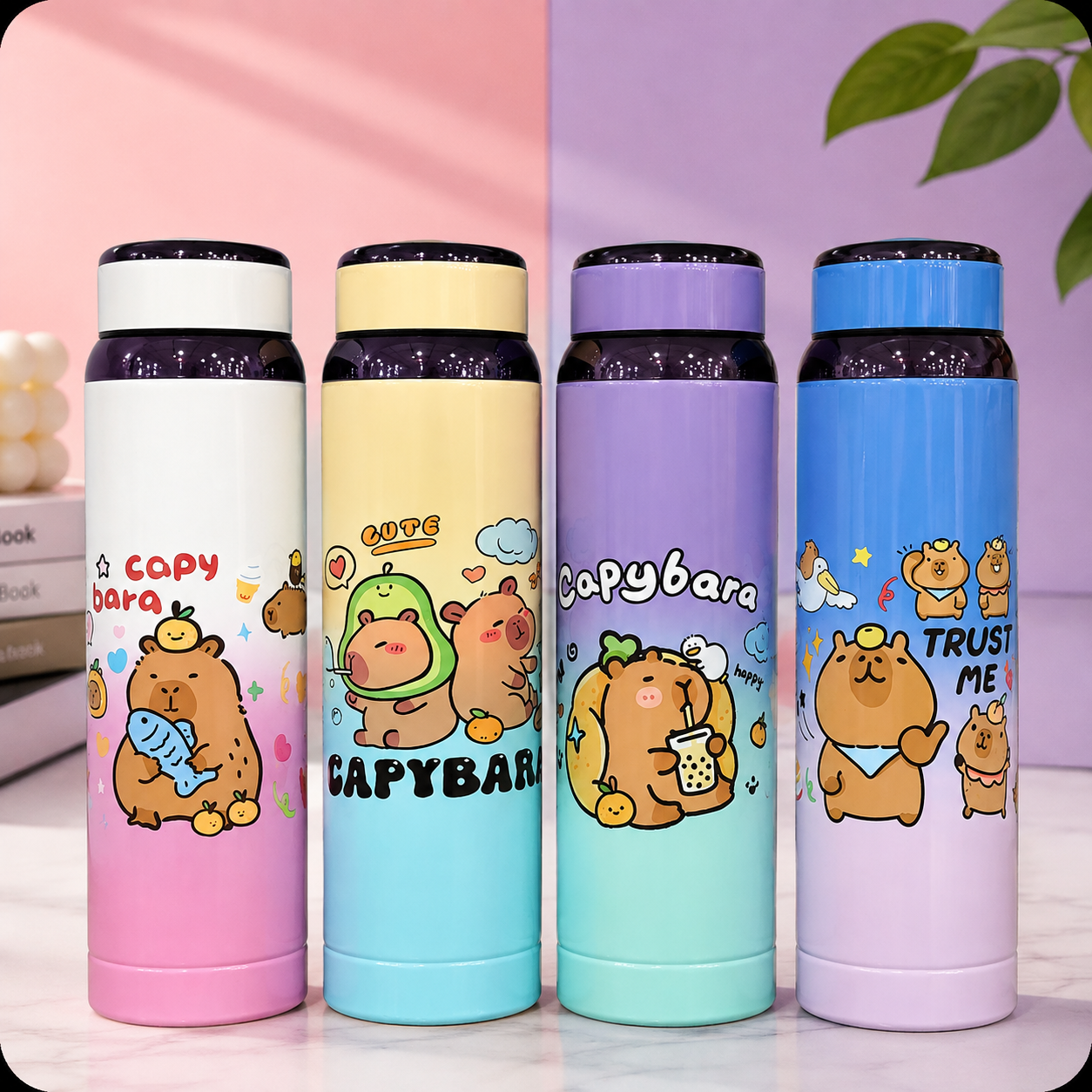 بطری طرح دار capy bara حجم یک لیتر